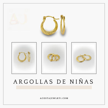 Argollas de Oro 10k para Niñas